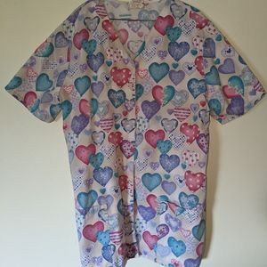 Heart scrub top
